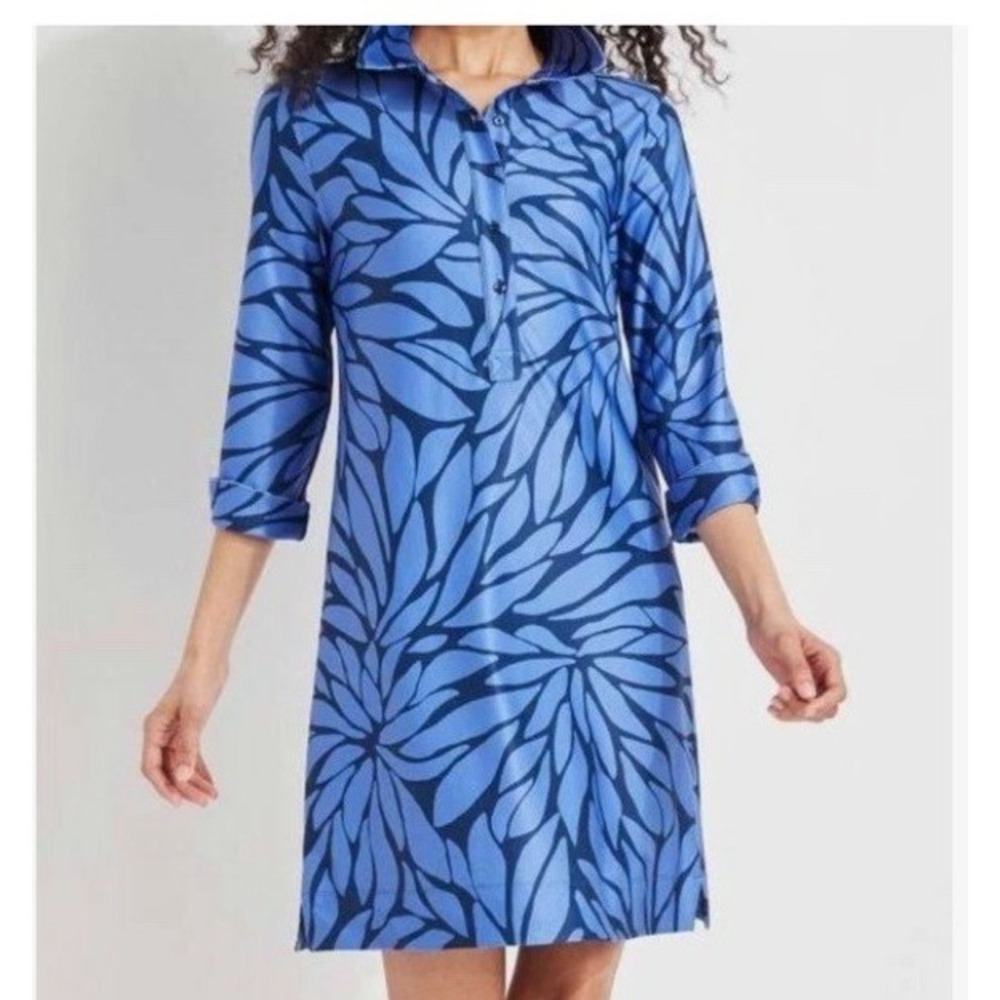 Vineyard Vines Womens Sankaty Margo Dress Blue Purple Floral L